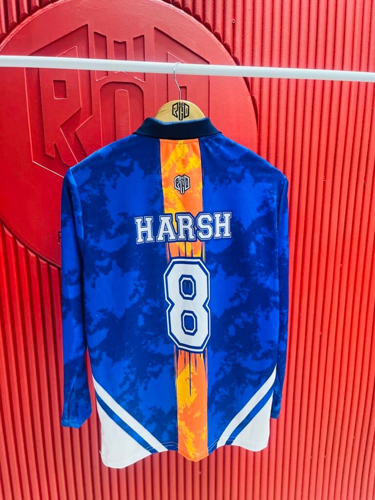 Full-sleeve jersey with player name and number – Rigid Sportswear