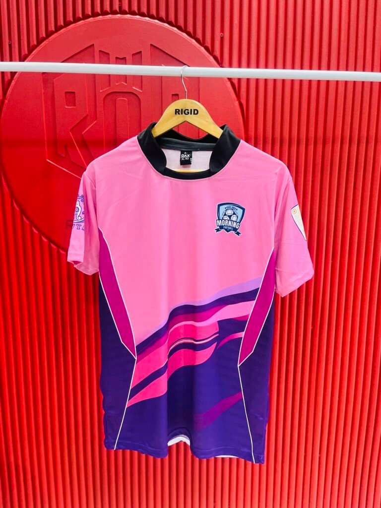 Custom pink sublimation football jersey – Rigid Sportswear