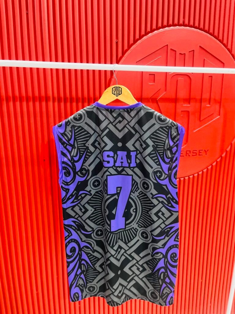 Purple sublimation jersey with number 7 – Rigid Sportswear