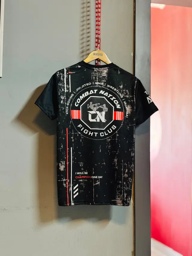 Finished Combat Nation custom jersey back, made by Rigid Sportswear